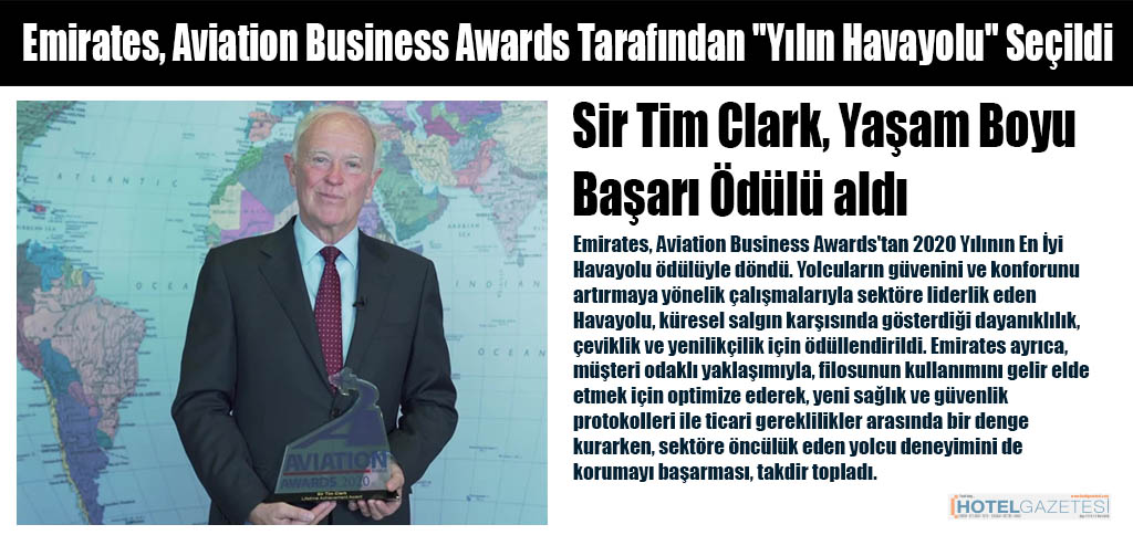 Emirates, Aviation Business Awards Tarafından "Yılın Havayolu" Seçildi