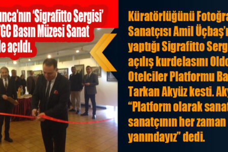 A. Metin Tunca’nın ‘Sigrafitto Sergisi’ İstanbul TGC Basın Müzesi Sanat Galerisinde açıldı.